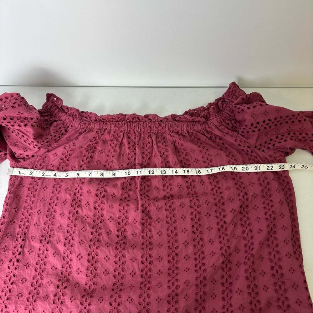Lane Bryant Off-Shoulder Eyelet Top 14/16 - Picture 5 of 7